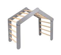 MeowBaby - Gran Triángulo Pikler de Madera 112×61×94 cm Gris