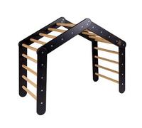 MeowBaby - Gran Triángulo Pikler de Madera 112×61×94 cm Negro