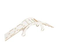 MeowBaby - Mecedora Grande de Madera Blanca con Tobogán, Escalera y Cojín Gris “Large Dream Rocker White”