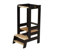 MeowBaby - Torre de aprendizaje de Madera negra con Elementos Naturales