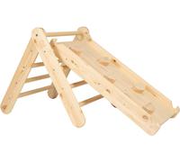 MeowBaby Triángulo de escalada con tobogán para niños - montessori natural