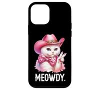 Meowdy Cat Bachelorette Cowboy Cute Pink Cowgirl Funny Cat Carcasa para iPhone 12 mini