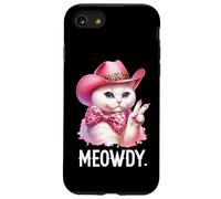 Meowdy Cat Bachelorette Cowboy Cute Pink Cowgirl Funny Cat Carcasa para iPhone SE (2020) / 7 / 8