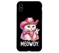 Meowdy Cat Bachelorette Cowboy Cute Pink Cowgirl Funny Cat Carcasa para iPhone XS Max