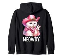 Meowdy Cat Bachelorette Cowboy Cute Pink Cowgirl Funny Cat Sudadera con Capucha