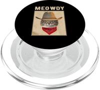 Meowdy Cowboy Hat Cat Funny Kitty Kitten Cats Lovers PopSockets PopGrip para MagSafe