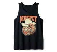 Meowdy! Funny Country Music Cat Cowboy Hat Vintage Camiseta sin Mangas