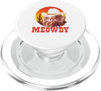 Meowdy! Funny Country Music Cat Cowboy Hat Vintage PopSockets PopGrip para MagSafe