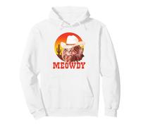 Meowdy! Funny Country Music Cat Cowboy Hat Vintage Sudadera con Capucha