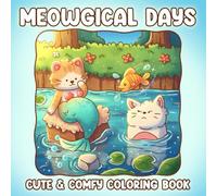 Meowgical Days: Mystical Feline Realms Coloring Pages featuring Whimsical Fantasy Cat Friends and Simple Magical World Scenes for Relaxation