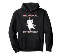 Meowgical - Gatito de 21 años de Edad, Divertido Amante de los Gatos Sudadera con Capucha