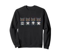Meowjong Gatos Jugando Mahjong Gato Mamá Sudadera