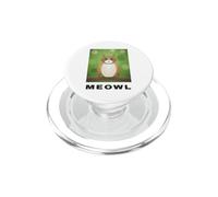 Meowl Funny Cat Owl Maldito Meme PopSockets PopGrip para MagSafe