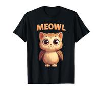 Meowl Lovers - Funny Meow Cat Owl Brainrot Meme Teen Kids Camiseta