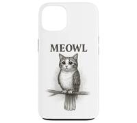 Meowl Sketch - Meow Cat Owl Brainrot Meme para Adolescentes y niños Carcasa para iPhone 13