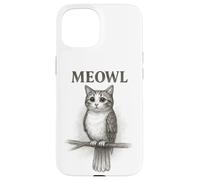 Meowl Sketch - Meow Cat Owl Brainrot Meme para Adolescentes y niños Carcasa para iPhone 15