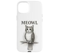 Meowl Sketch - Meow Cat Owl Brainrot Meme para Adolescentes y niños Carcasa para iPhone 15 Plus