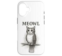 Meowl Sketch - Meow Cat Owl Brainrot Meme para Adolescentes y niños Carcasa para iPhone 16