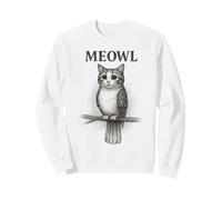 Meowl Sketch - Meow Cat Owl Brainrot Meme para Adolescentes y niños Sudadera