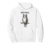 Meowl Sketch - Meow Cat Owl Brainrot Meme para Adolescentes y niños Sudadera con Capucha
