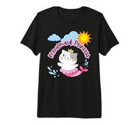 Meowmaid Princess Girls | Lindo Gato Sirena | Kawaii Divertido Camiseta Premium