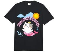 Meowmaid Princess Girls | Lindo Gato Sirena | Kawaii Divertido Comfort Colors Adult Heavyweight T-Shirt