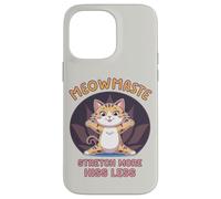 Meowmaste Cat Yoga Stretch More Hiss Less Design Carcasa para iPhone 14 Pro MAX