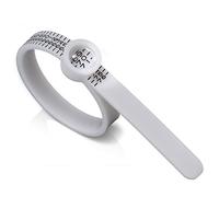 Meowoo Medidor Anillos Dedo Ring Sizer Banda de Anillo Medidor para Reino Unido Anillos Dedo Mandril Calibrador(Blanco)