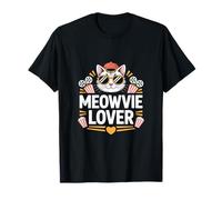 Meowvie Lover Cat Movie Night Popcorn Cinema Camiseta