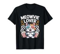 Meowvie Lover Cat Movie Night Popcorn - Gafas 3D Camiseta