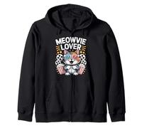 Meowvie Lover Cat Movie Night Popcorn - Gafas 3D Sudadera con Capucha