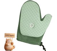 Meowvo All in One Grooming Mist Glove for Pets, Cat/Dog Hair Electrostatic Comb Remover, Dematting Comb for Cats and Dogs, Can Be Filled with Water and Sprayed. (green,1pcs)