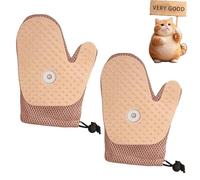 Meowvo All in One Grooming Mist Glove for Pets, Cat/Dog Hair Electrostatic Comb Remover, Dematting Comb for Cats and Dogs, Can Be Filled with Water and Sprayed. (pink,2pcs)