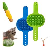 Meowvo Silicone Grooming Strap Pad for Cats, Cat Self Groomer, Adjustable Silicone Pet Grooming Tool, Silicones Cats Massager, for Climbing Frames Table Legs (2PCS-a)