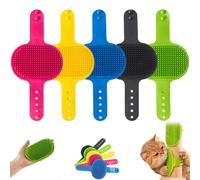 Meowvo Silicone Grooming Strap Pad for Cats, Cat Self Groomer Brush, Silicone s Scratcher and Massager, Grooming Strap Pad for Climbing Frames Table Leg (5Pcs-Mix)