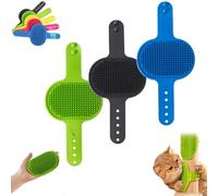 Meowvo Silicone Grooming Strap Pad for Cats, Cat Self Groomer Brush, Silicone s Scratcher and Massager, Grooming Strap Pad for Climbing Frames Table Leg (3Pcs-Mix-A)