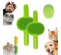 Meowvo Silicone Grooming Strap Pad for Cats, Silicone Grooming Strap Pad - 2-in-1 Self-Groomer,Adjustable Silicones Pet Grooming Tool for Climbings Frames Table Legs (Green)