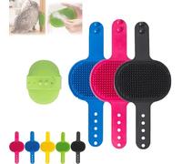 Meowvo Silicone Grooming Strap Pad for Cats, Silicone Grooming Strap Pad-2-In-1 Self-Groomer, Cat Self Groomer Brush, Cats Combs Cat Massager for Climbing Frames Table Leg (3pcs-A)