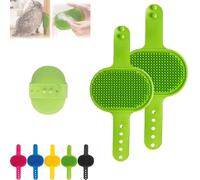 Meowvo Silicone Grooming Strap Pad for Cats, Silicone Grooming Strap Pad-2-In-1 Self-Groomer, Cat Self Groomer Brush, Cats Combs Cat Massager for Climbing Frames Table Leg (2pcs-green)