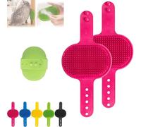 Meowvo Silicone Grooming Strap Pad for Cats, Silicone Grooming Strap Pad-2-In-1 Self-Groomer, Cat Self Groomer Brush, Cats Combs Cat Massager for Climbing Frames Table Leg (2pcs-red)
