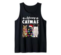 Meowy Catmas Funny Cat Christmas Xmas Kittens Lovers Camiseta sin Mangas