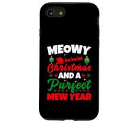 Meowy Christmas and Purfecr Mew Year Funny Cat Xmas Carcasa para iPhone SE (2020) / 7/8