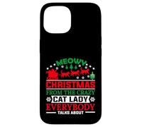 Meowy Christmas from The Crazy Cat Lady Xmas Family Carcasa para iPhone 15