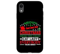 Meowy Christmas from The Crazy Cat Lady Xmas Family Carcasa para iPhone XR