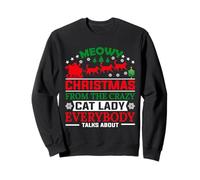 Meowy Christmas from The Crazy Cat Lady Xmas Family Sudadera