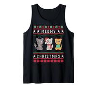 Meowy Christmas Linda Merry Christmas Kitty Christmas Camiseta sin Mangas