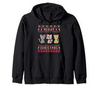 Meowy Christmas Linda Merry Christmas Kitty Christmas Sudadera con Capucha