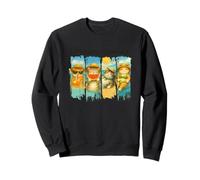 Meowy Summer Vibes Gatos disfrutando del sol Sudadera