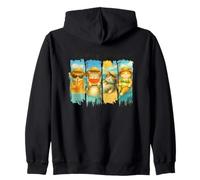 Meowy Summer Vibes Gatos disfrutando del sol Sudadera con Capucha