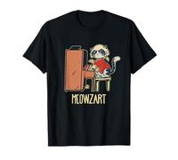 Meowzart Un lindo gato en piano divertido pianista Camiseta